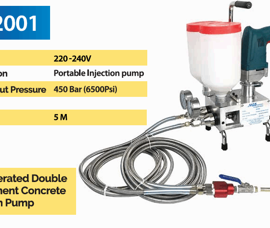 MX2001(DRILL OPERATED DOUBLE COMPONENT CONCRETE INJECTION PUMP)