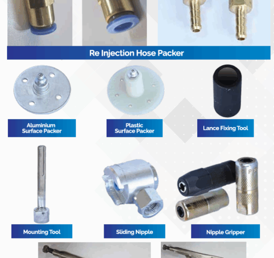 RE INJECTION HOSE PACKERS,SURFACE PACKERS AND ACCESSORIES